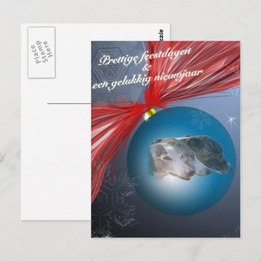 Whippetbonenkaart Briefkaart (Voorkant / Achterkant)