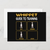 whippetgids voor het trainen van gehoorzaamheid bi feestdagenkaart (Voorkant / Achterkant)