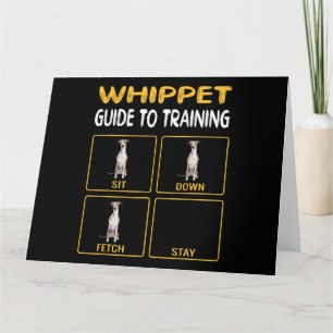 whippetgids voor het trainen van gehoorzaamheid bi kaart