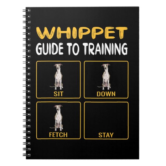 whippetgids voor het trainen van gehoorzaamheid bi notitieboek (Voorkant)