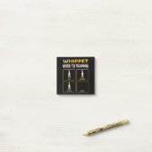 whippetgids voor het trainen van gehoorzaamheid bi post-it® notes (Op bureau)