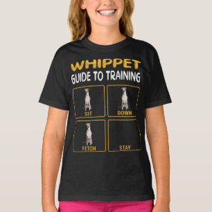 whippetgids voor het trainen van gehoorzaamheid bi t-shirt