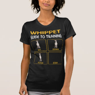 whippetgids voor het trainen van gehoorzaamheid bi t-shirt