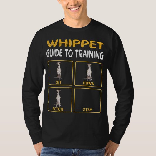 whippetgids voor het trainen van gehoorzaamheid bi t-shirt (Voorkant)