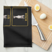 whippetgids voor het trainen van gehoorzaamheid bi theedoek (Quarter Fold)