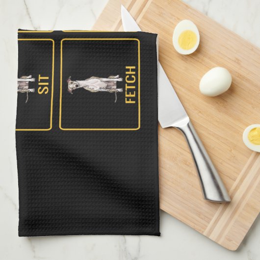 whippetgids voor het trainen van gehoorzaamheid bi theedoek (Quarter Fold)