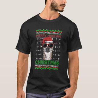 Whippets Dog Funny Merry Woofing Kerstmis T-shirt