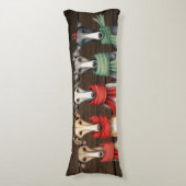 Whippets en Greyhound Honden in Sjaals Lichaamskussen (Voorkant Verticaal)