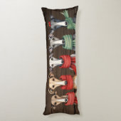 Whippets en Greyhound Honden in Sjaals Lichaamskussen (Achterkant (Verticaal))