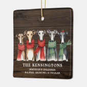 Whippets en Greyhounds Hondenreddingsvakantie Foto Keramisch Ornament (Links)