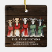 Whippets en Greyhounds Hondenreddingsvakantie Foto Keramisch Ornament (Voorkant)