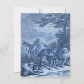 Whippets en jachthonden blauw Frans toilet Kaart (Achterkant)