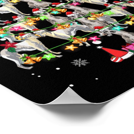 Whippets kerstboom Funny Whippets Lover Chris Poster (Hoek)