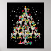 Whippets kerstboom Funny Whippets Lover Chris Poster (Voorkant)