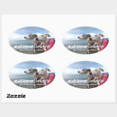 #whippetsonatrip in WA Ovale Sticker (Vel)