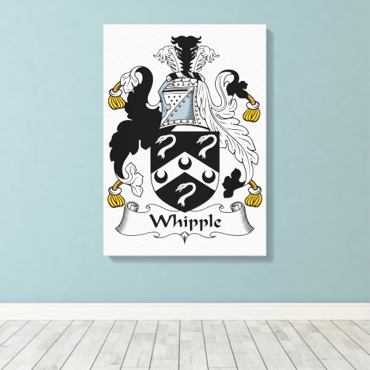 Whipple Family Crest Canvas Afdruk (Insitu (Houten vloer))