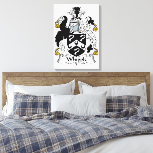 Whipple Family Crest Canvas Afdruk (Insitu (Slaapkamer))