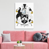 Whipple Family Crest Canvas Afdruk (Insitu (Woonkamer))