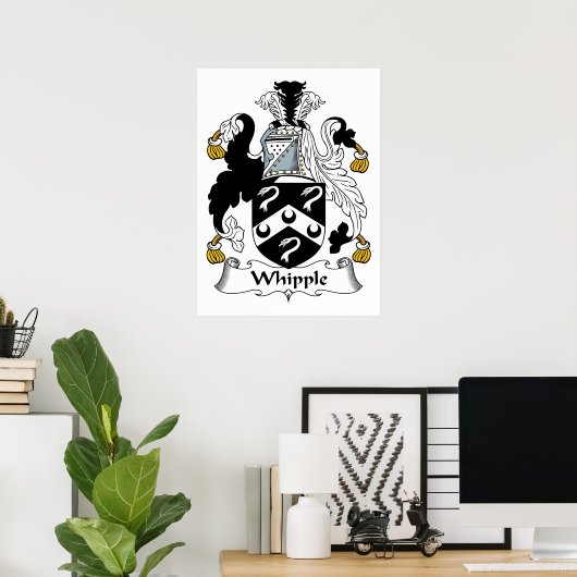 Whipple Family Crest Poster (Thuiskantoor)
