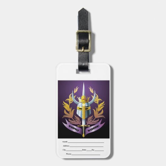 Whipple Warrior "Man"-Bagagelabel Bagagelabel (Voorkant verticaal)