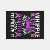 Whipple Warrior Pancreaskanker Awareness Gift 1 Fleece Deken (Voorkant (Horizontaal))