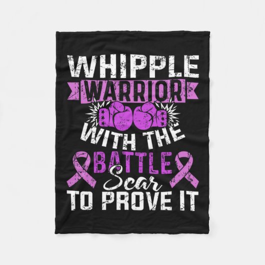 Whipple Warrior Pancreaskanker Awareness Gift 1 Fleece Deken (Voorkant)