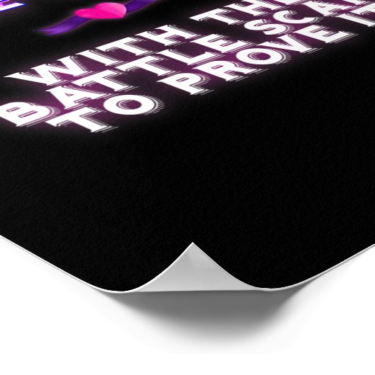 Whipple Warrior Pancreaskankerbewustzijn Poster (Hoek)