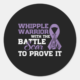 Whipple Warrior Pancreaskankerbewustzijn Ronde Sticker