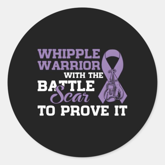 Whipple Warrior Pancreaskankerbewustzijn Ronde Sticker (Voorkant)