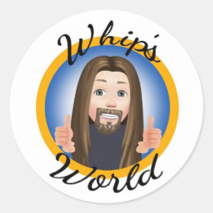 Whip's World-Stickers Ronde Sticker