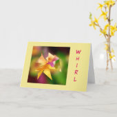 "Whirl" Verjaardag Wenskaart Kaart (Gele Bloem)