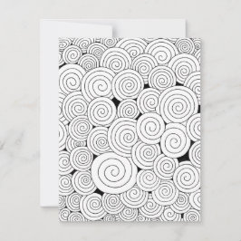 Whirl & Wonder – Colorable Flat Note Card Notitiekaartje