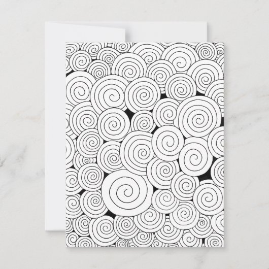 Whirl & Wonder – Colorable Flat Note Card Notitiekaartje (Voorkant)
