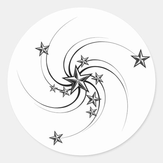 Whirled Nautical Stars Stickers (Voorkant)