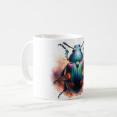 Whirligig Beetle 050624IREF101 - Watercolor Koffiemok (Voorkant links)