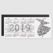 Whirling Dervish 2019 kalender Magnetische Uitnodiging (Voorkant / Achterkant)