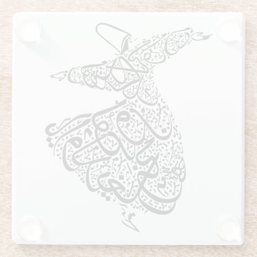Whirling Dervish Glazen Onderzetter (Achterkant)