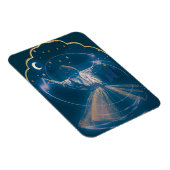 Whirling Dervish Gold Blue Digital schilderij Magneet (Rechterzijde)