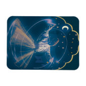Whirling Dervish Gold Blue Digital schilderij Magneet (Horizontaal)