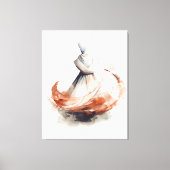 Whirling Dervish Illustratie Canvas Afdruk (Voorkant)
