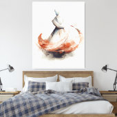 Whirling Dervish Illustratie Canvas Afdruk (Insitu (Slaapkamer))