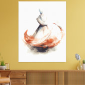 Whirling Dervish Illustratie Canvas Afdruk (Insitu (Woonkamer))