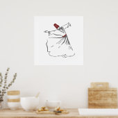 Whirling Dervish - Maroon Red Poster (Keuken)