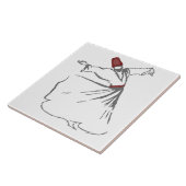 Whirling Dervish - Maroon Red Tile Tegeltje (Zijkant)