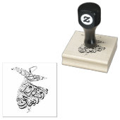 Whirling Dervish Rubberstempel (Gestempeld)