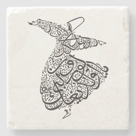 Whirling Dervish Stenen Onderzetter (Voorkant)