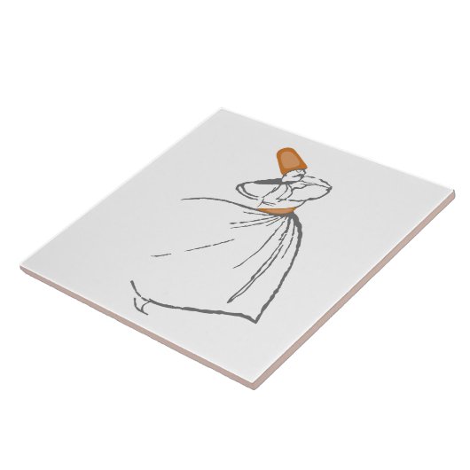 Whirling Dervish Tile Tegeltje (Zijkant)