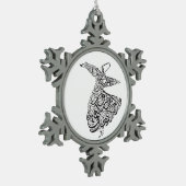 Whirling Dervish Tin Sneeuwvlok Ornament (Links)