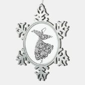 Whirling Dervish Tin Sneeuwvlok Ornament (Rechts)