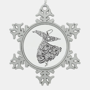 Whirling Dervish Tin Sneeuwvlok Ornament